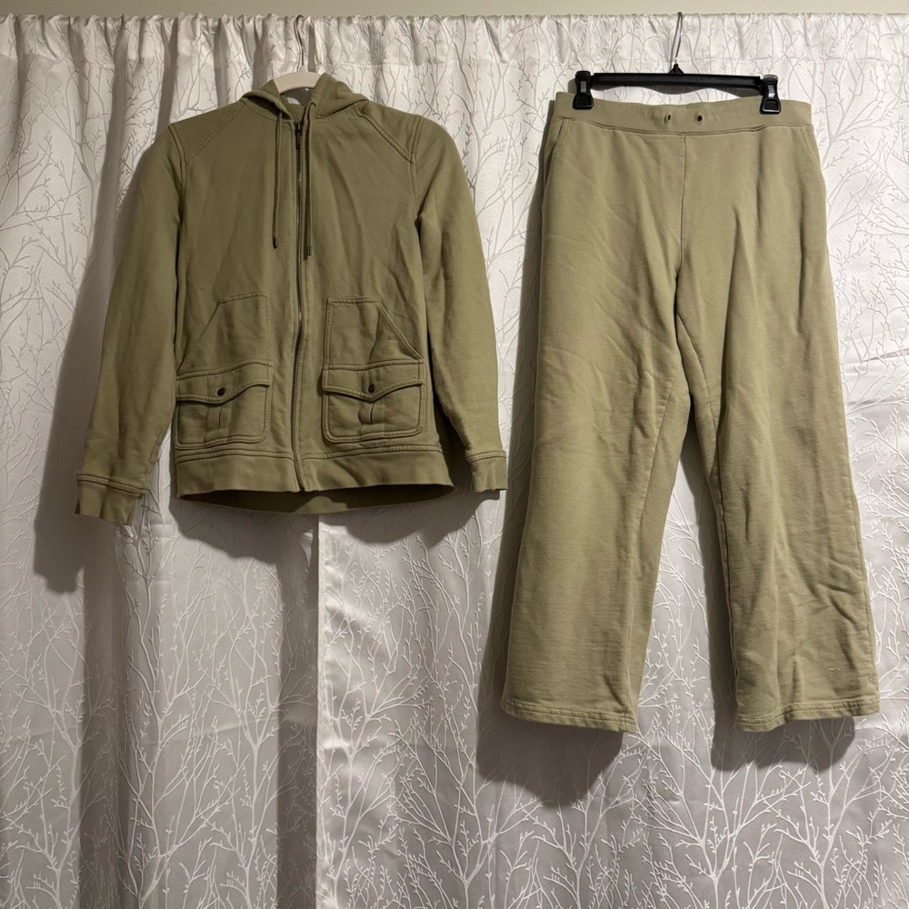 Sage Green Hoodie and Pants Set